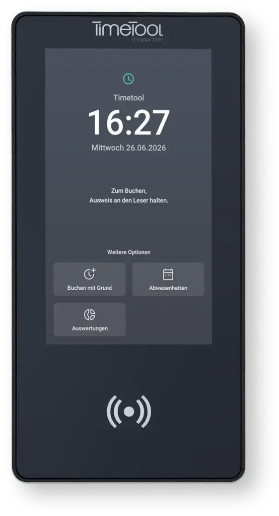 The TimeTool terminal for accurate and easy time recording